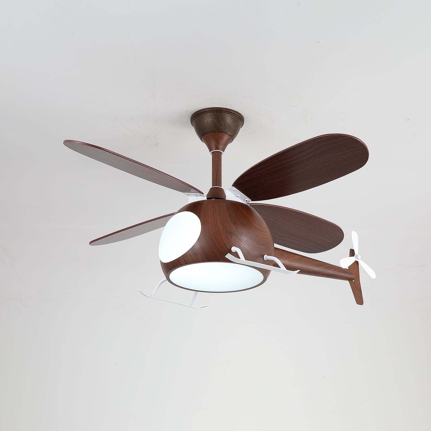 Ventilateur de plafond et luminaire Aviara Bois Moderne pour chambre d'enfant - Neutralighting