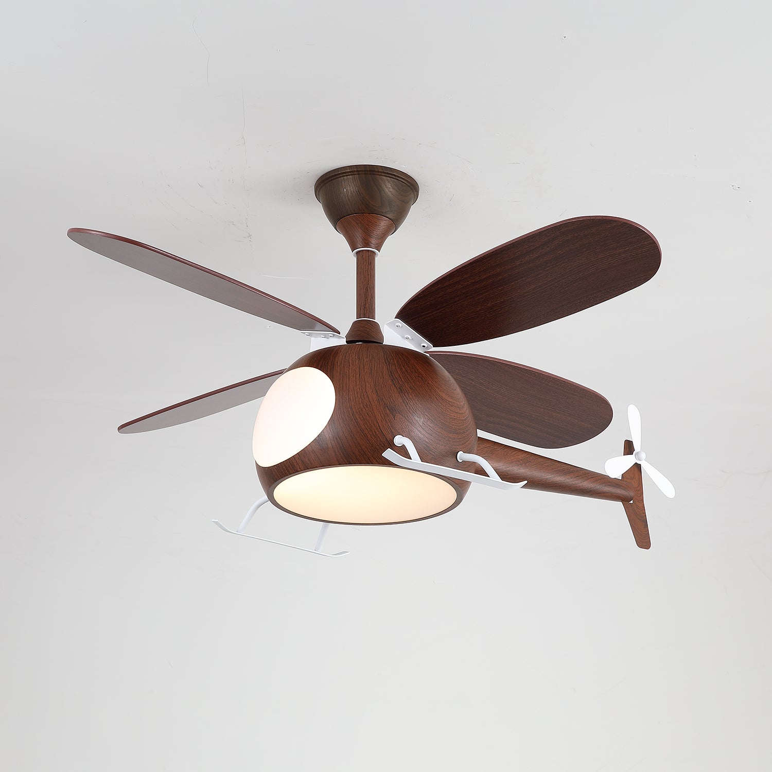 Ventilateur de plafond et luminaire Aviara Bois Moderne pour chambre d'enfant - Neutralighting