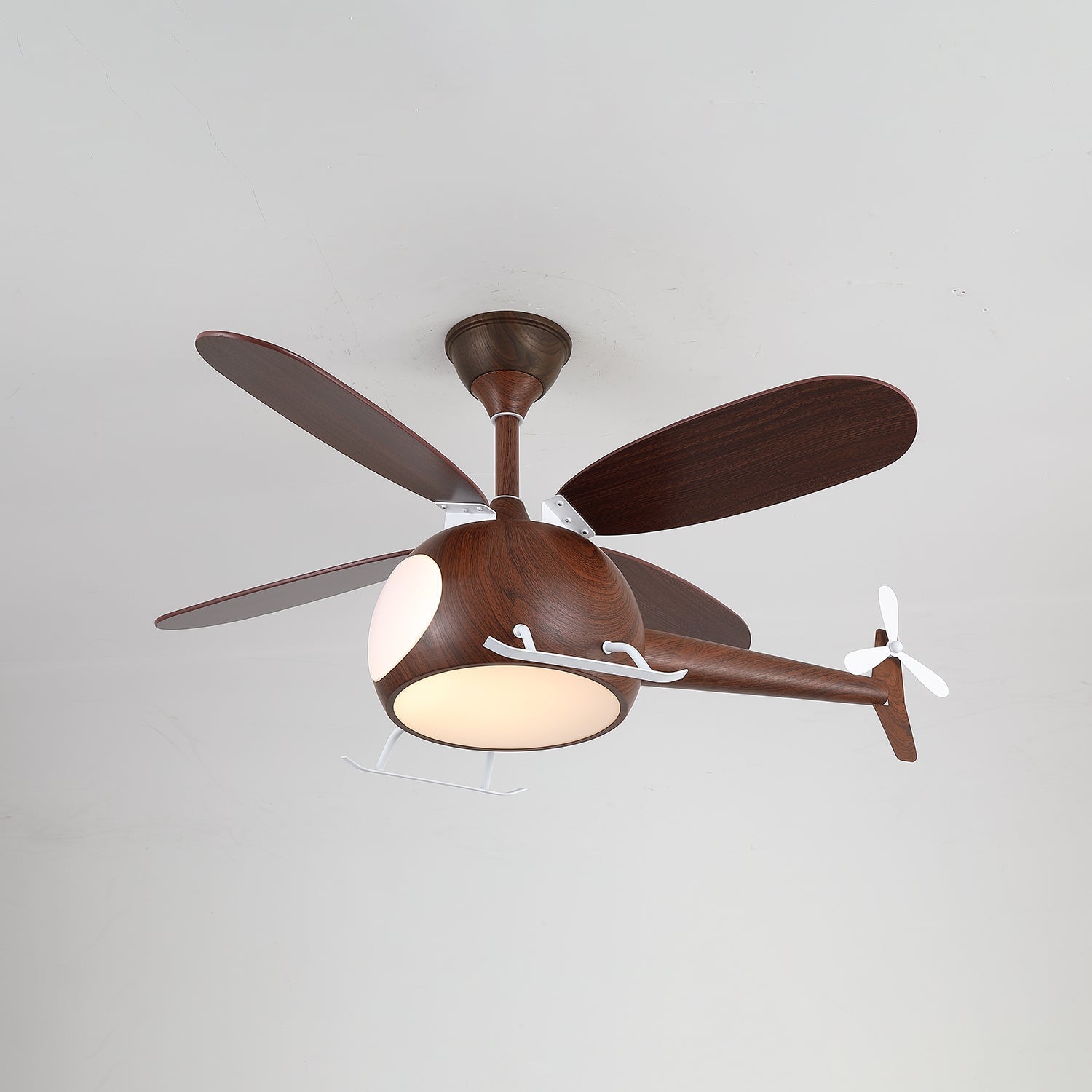Ventilateur de plafond et luminaire Aviara Bois Moderne pour chambre d'enfant - Neutralighting