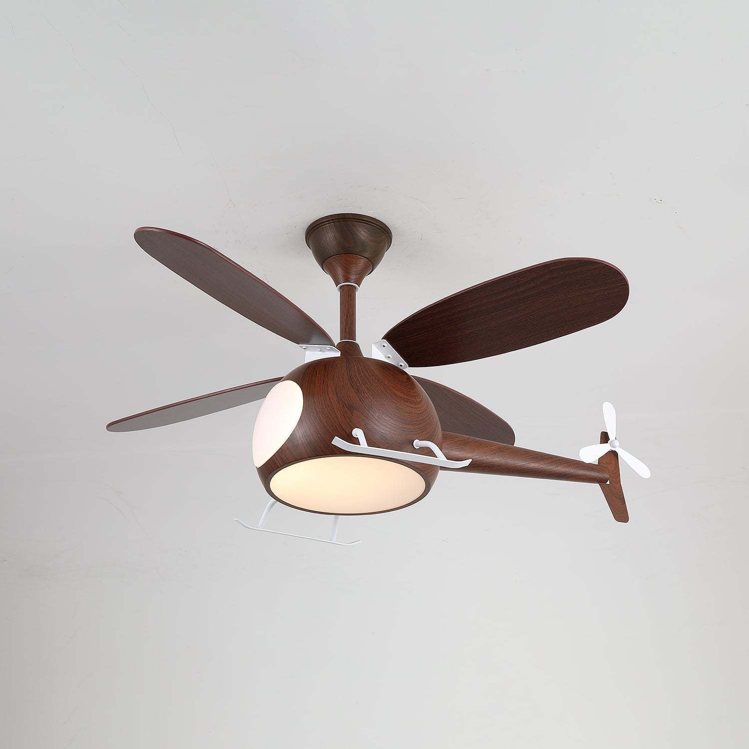 Ventilateur de plafond et luminaire Aviara Bois Moderne pour chambre d'enfant - Neutralighting