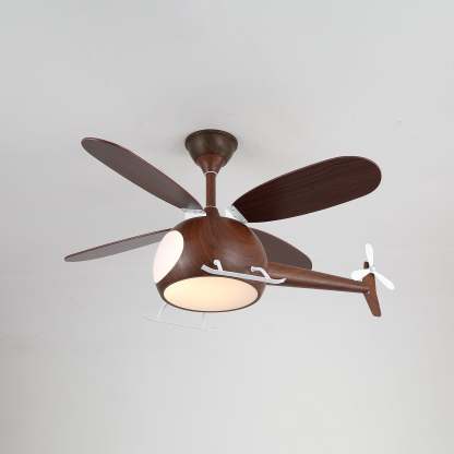 Ventilateur de plafond et luminaire Aviara Bois Moderne pour chambre d'enfant - Neutralighting