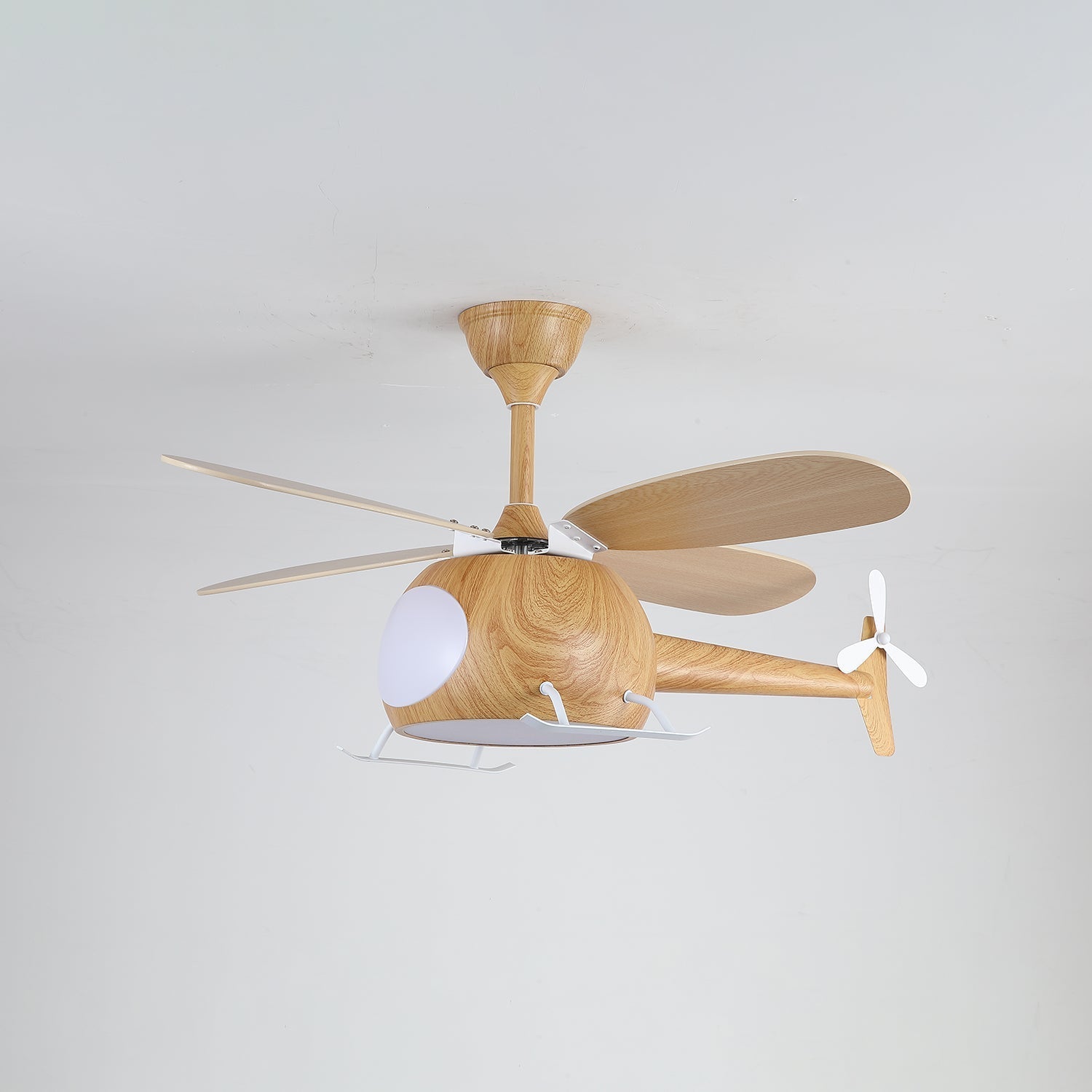 Ventilateur de plafond et luminaire Aviara Bois Moderne pour chambre d'enfant - Neutralighting
