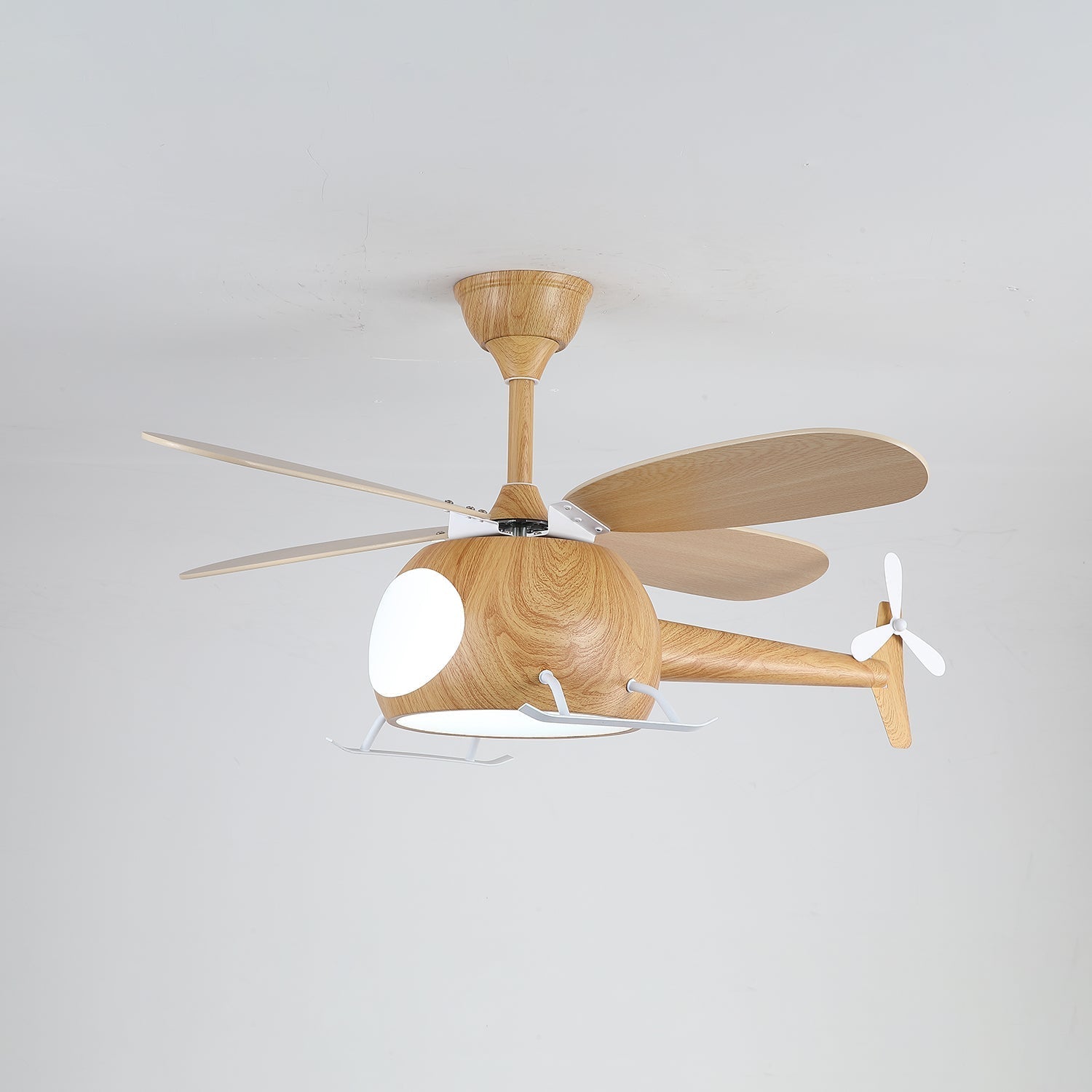 Ventilateur de plafond et luminaire Aviara Bois Moderne pour chambre d'enfant - Neutralighting