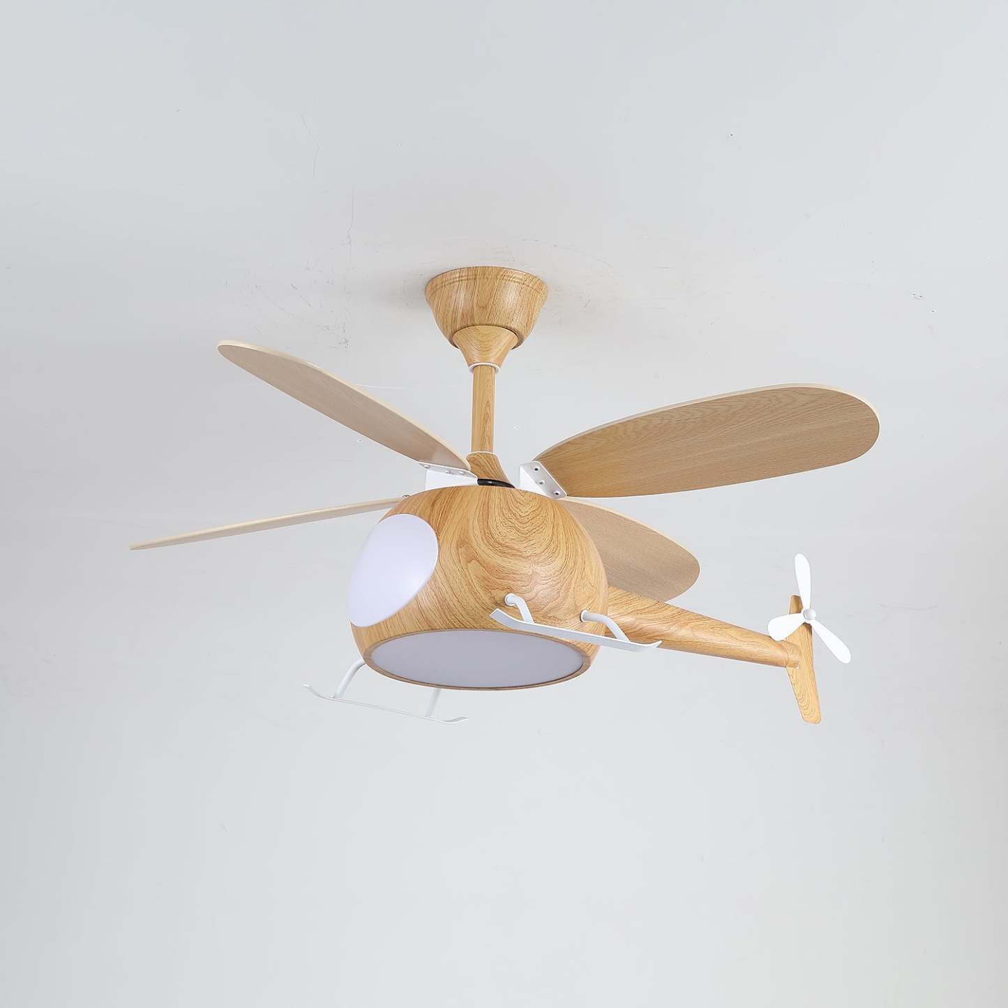 Ventilateur de plafond et luminaire Aviara Bois Moderne pour chambre d'enfant - Neutralighting