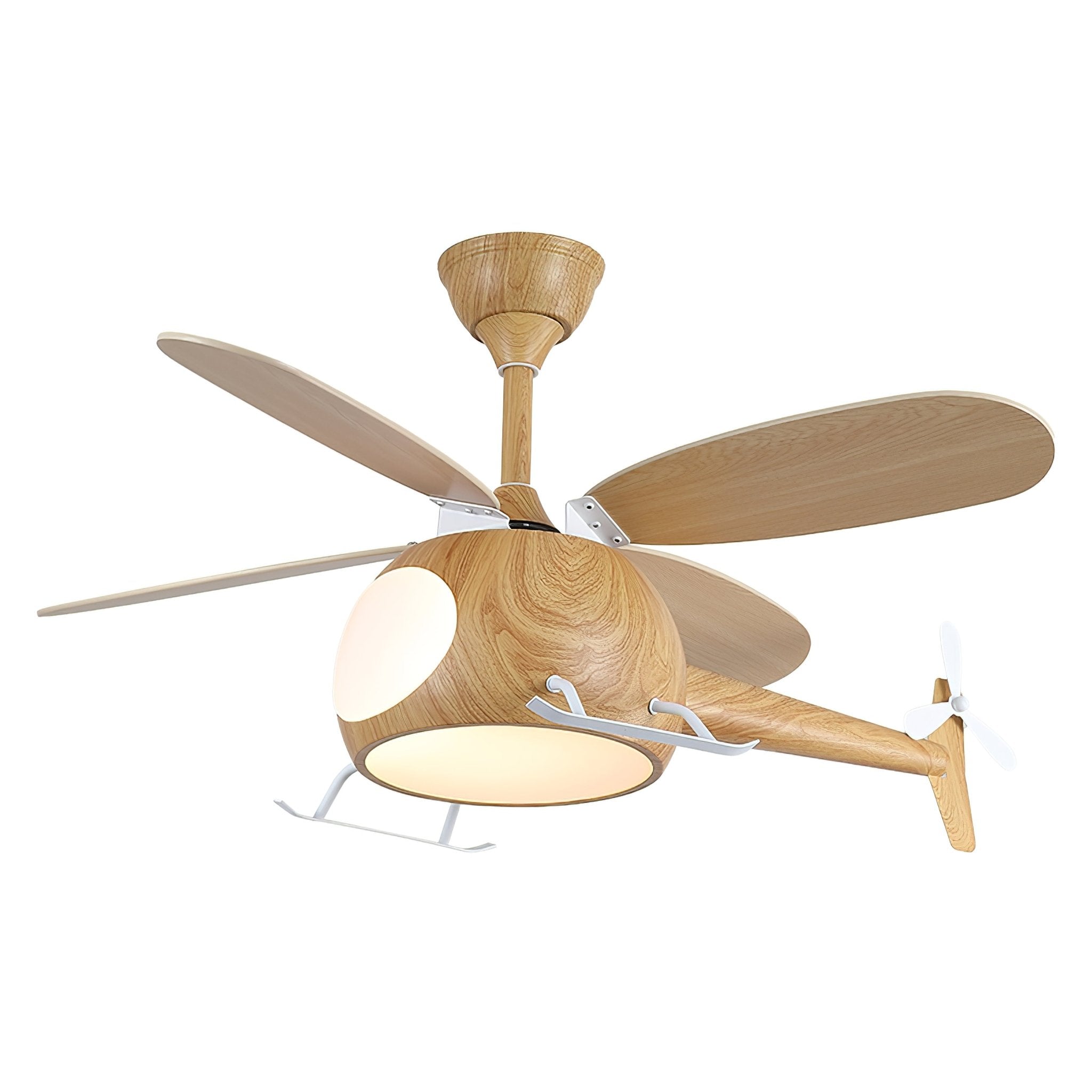 Ventilateur de plafond et luminaire Aviara Bois Moderne pour chambre d'enfant - Neutralighting