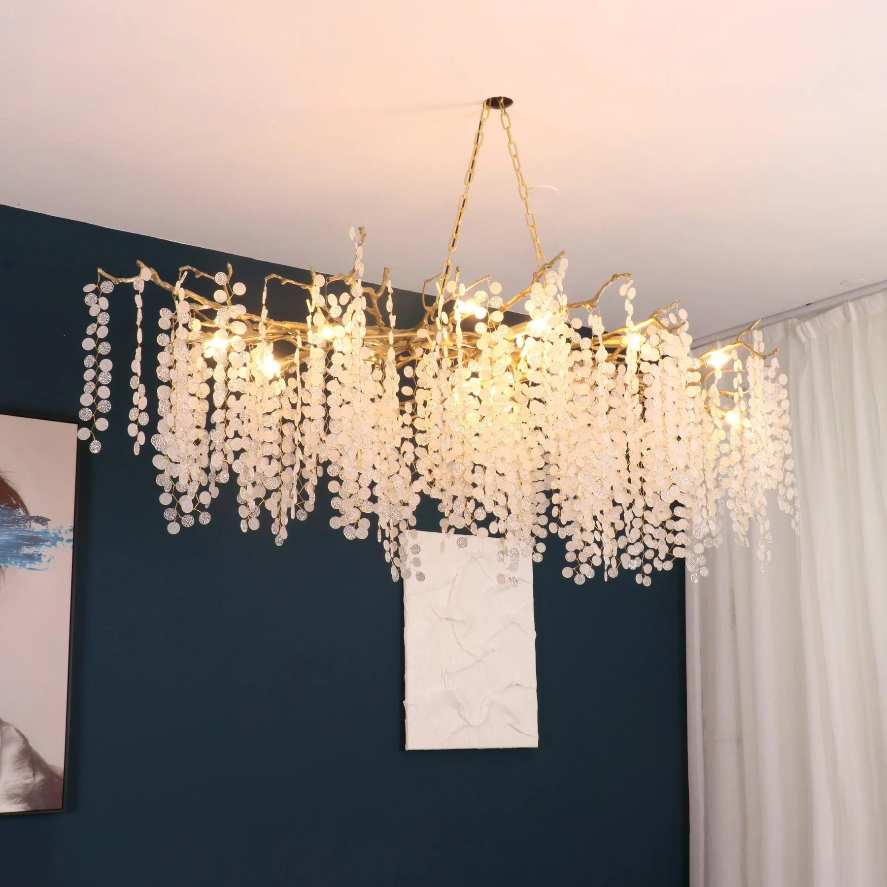 Marilyn Inhabituel Métal Verre Lustres Chambre à Coucher Salon