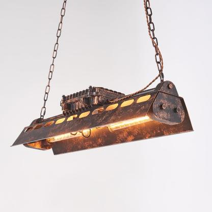 Alessio Antique Rust Color Metal Pendant Light Bedroom Living Room
