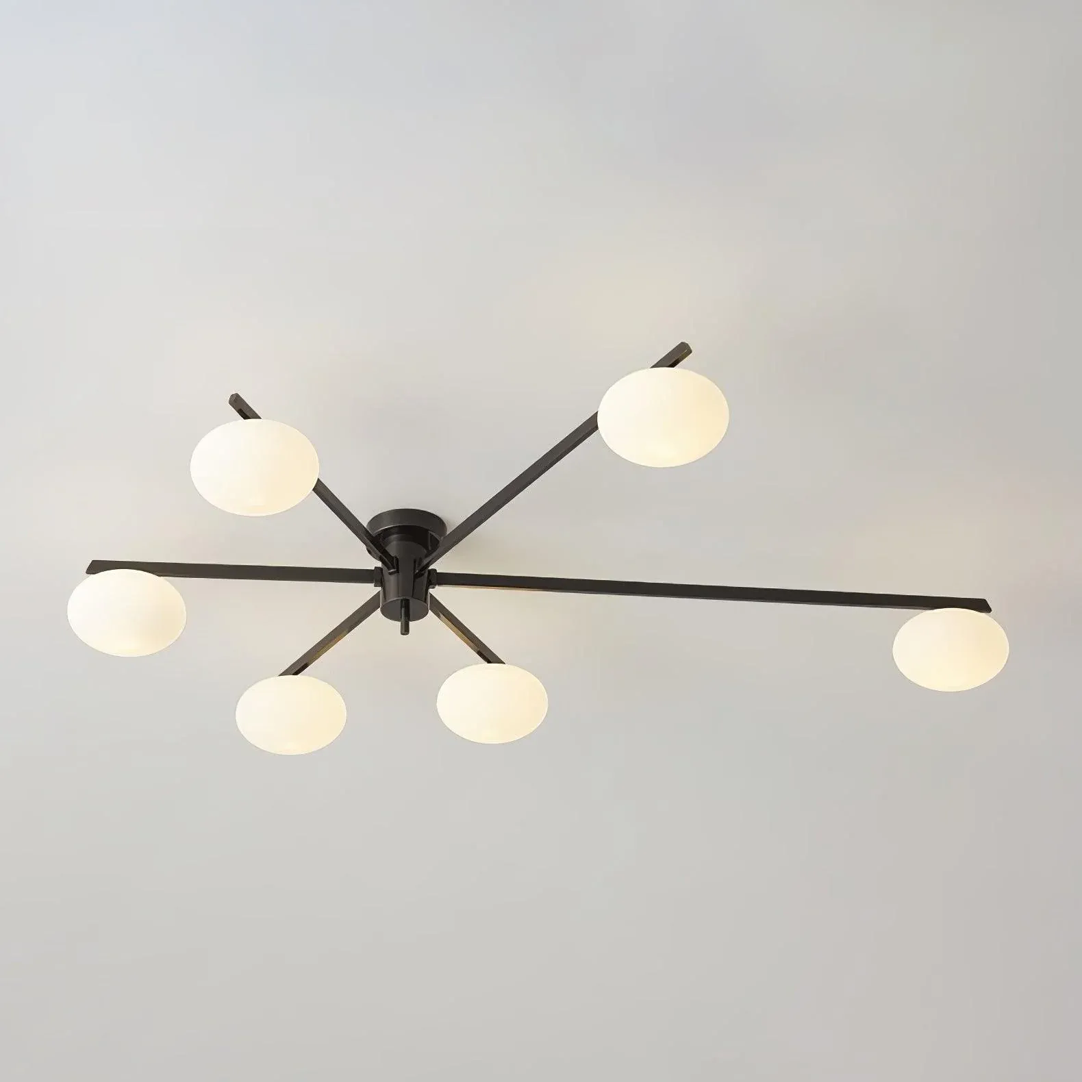Valentina Minimalism Metal Glass Ceiling Lamp Bedroom Living Room
