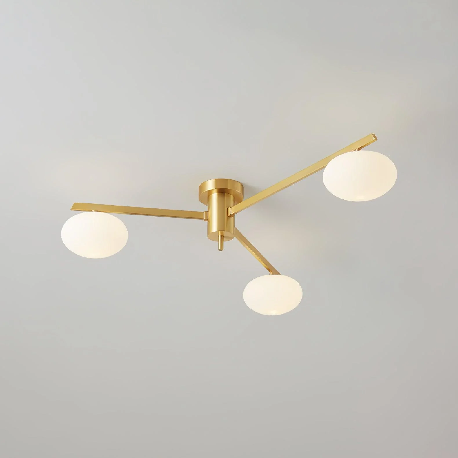 Valentina Minimalism Metal Glass Ceiling Lamp Bedroom Living Room