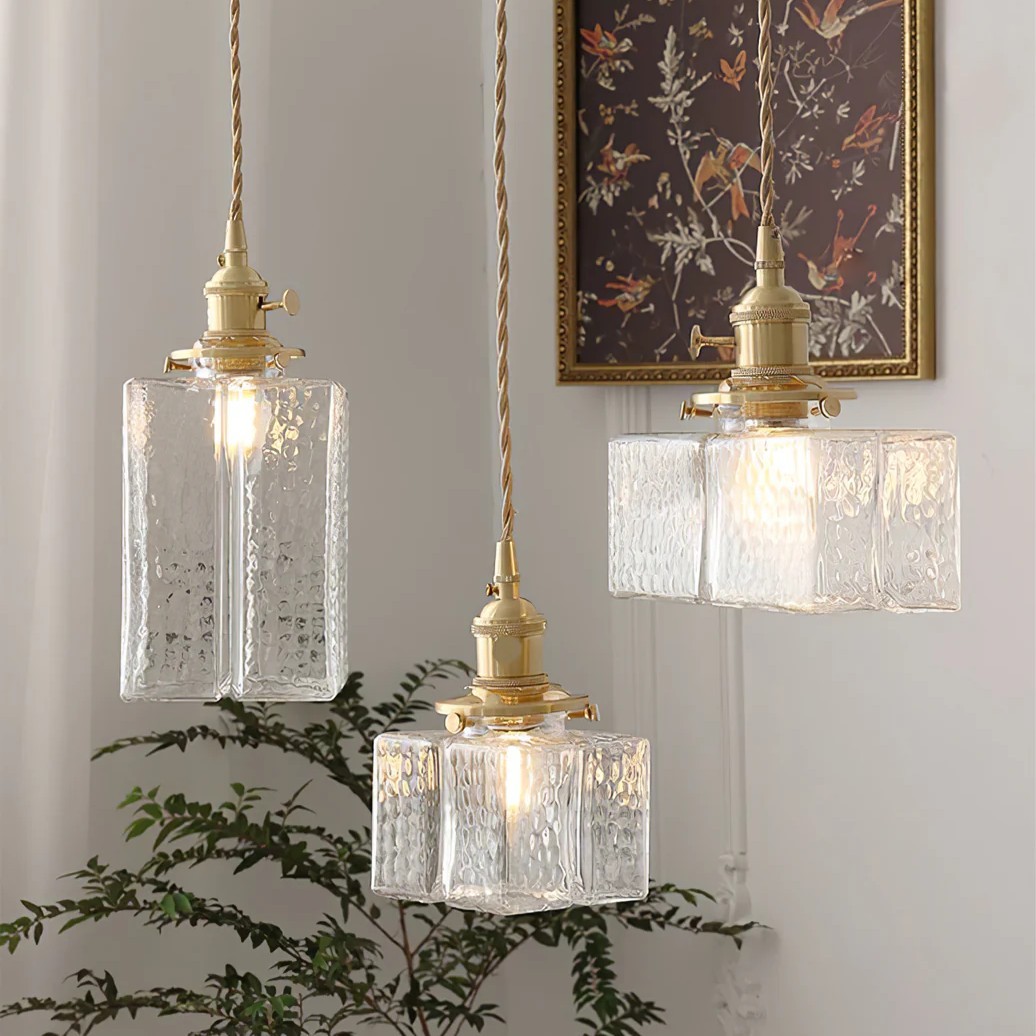 Alessio Vintage Luxe Verre Suspension Abat-jours Salle à Manger Chambre