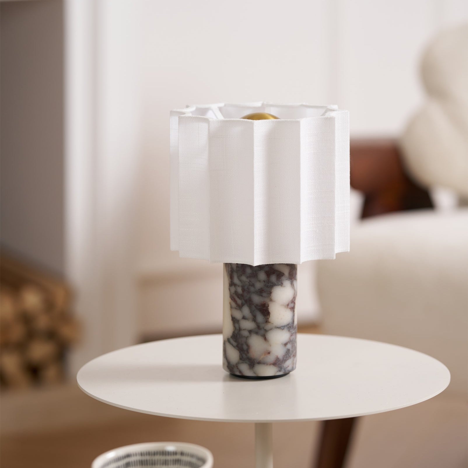Kane Sculptural Marble Table Lamp