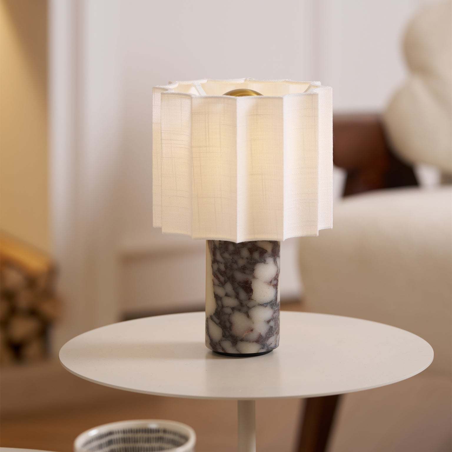 Kane Sculptural Marble Table Lamp