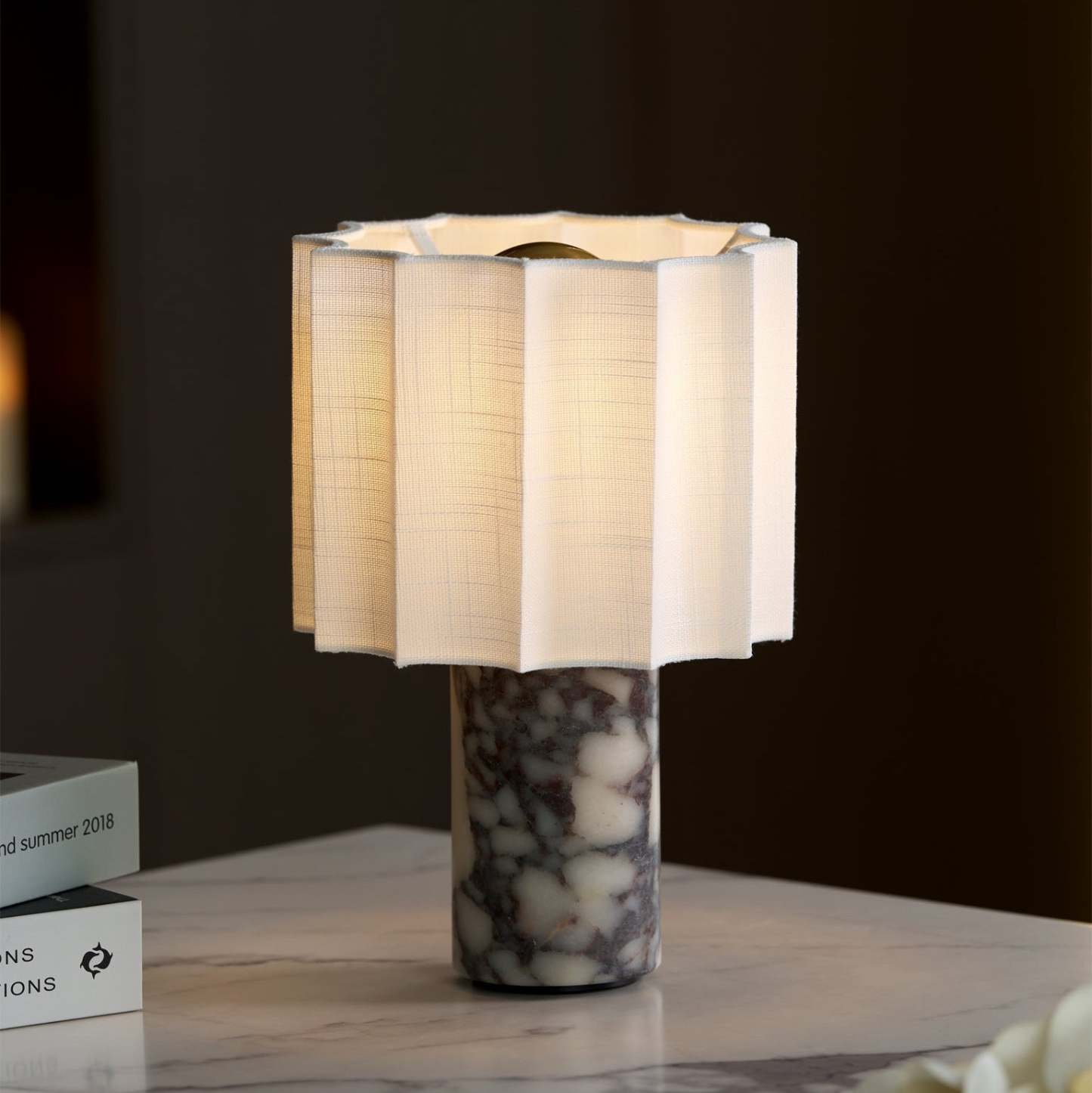Kane Sculptural Marble Table Lamp