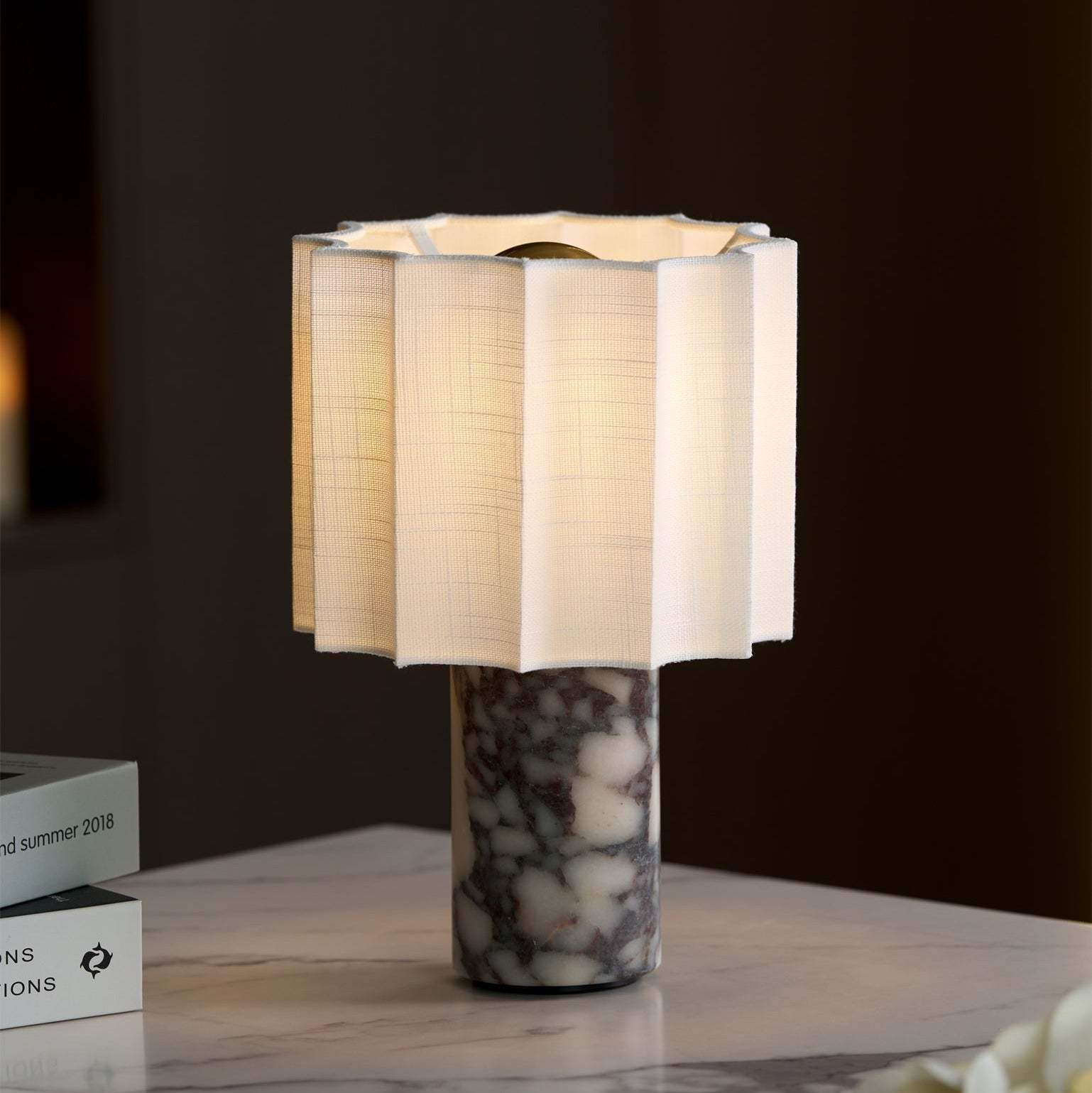 Kane Sculptural Marble Table Lamp