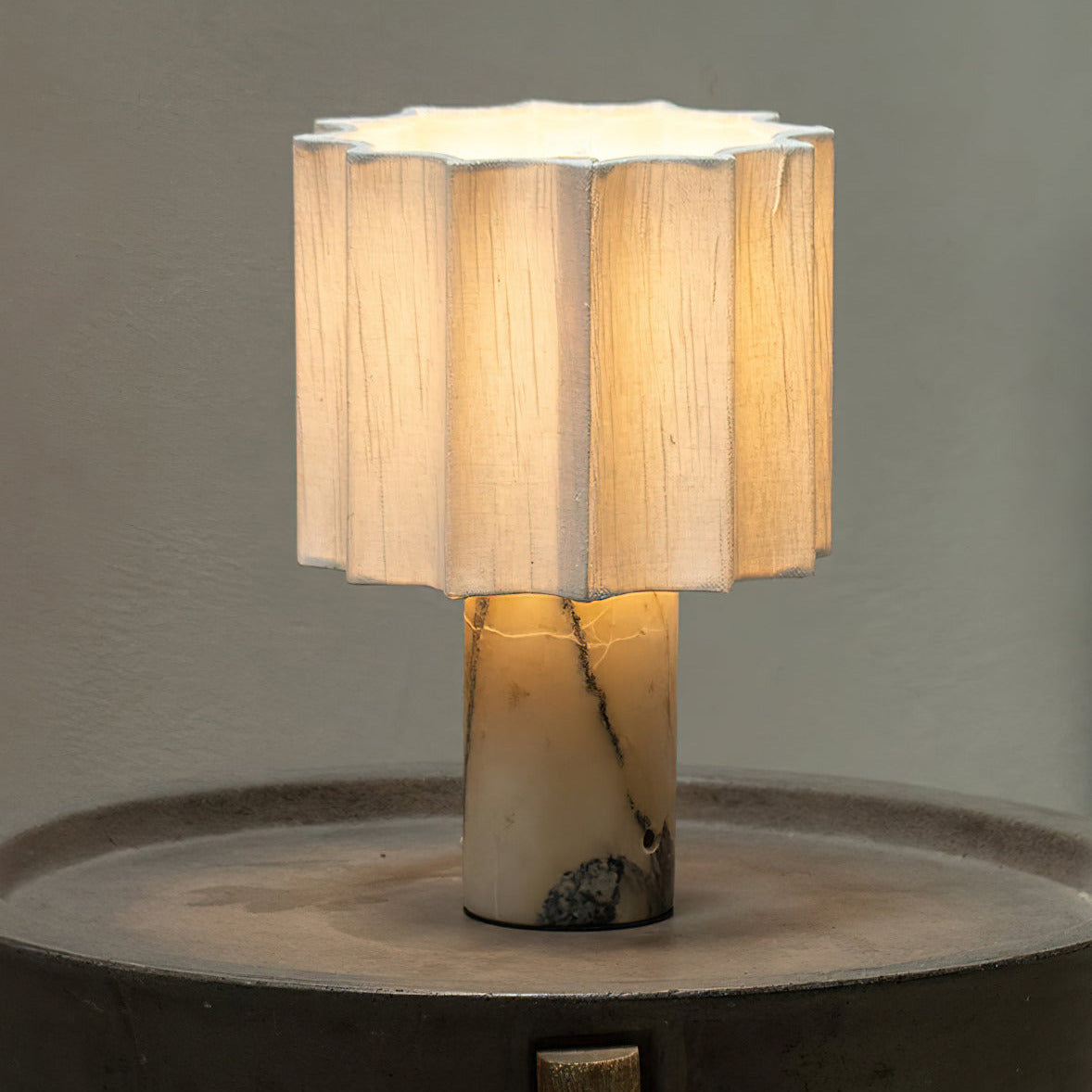Kane Sculptural Marble Table Lamp