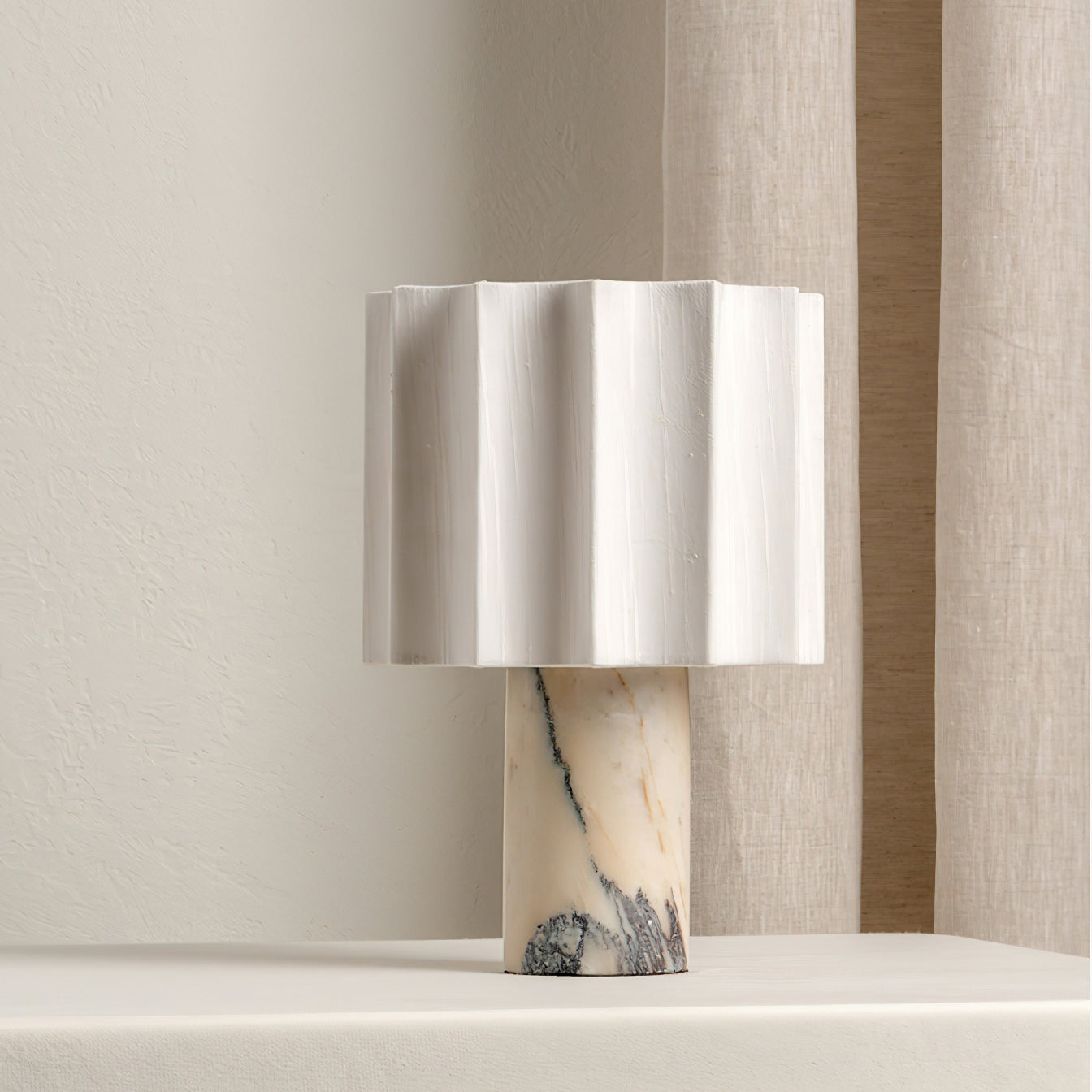 Kane Sculptural Marble Table Lamp