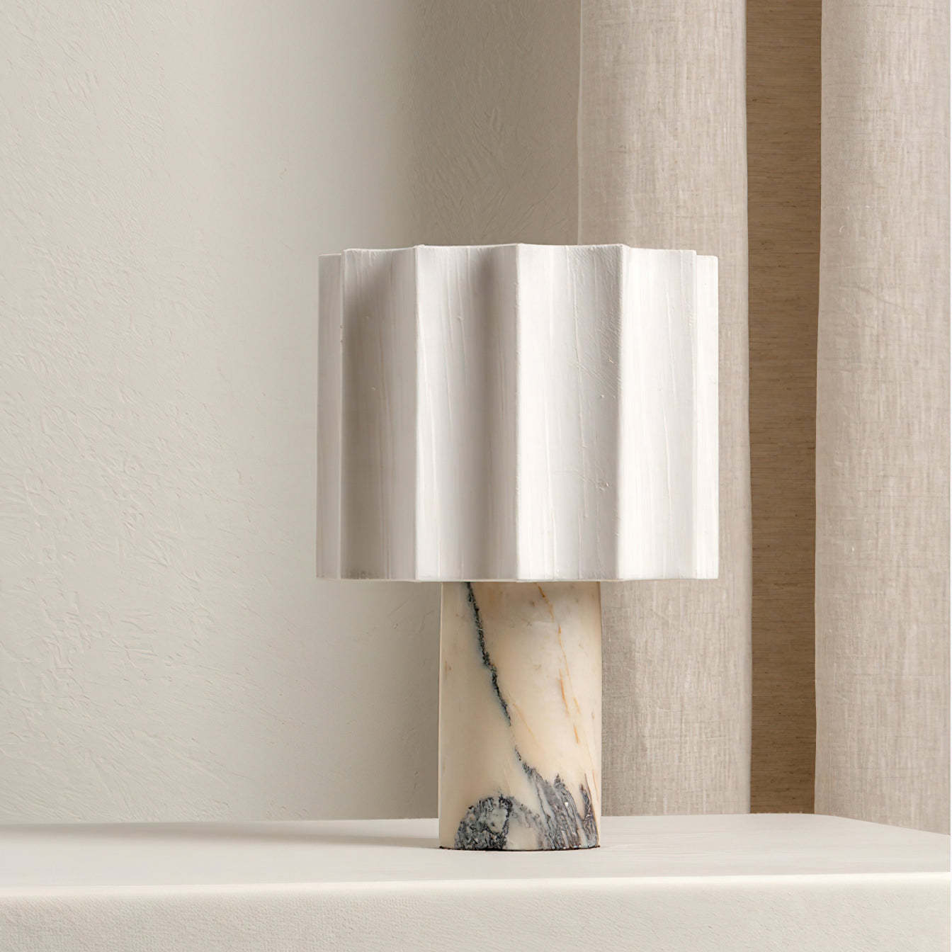 Kane Sculptural Marble Table Lamp