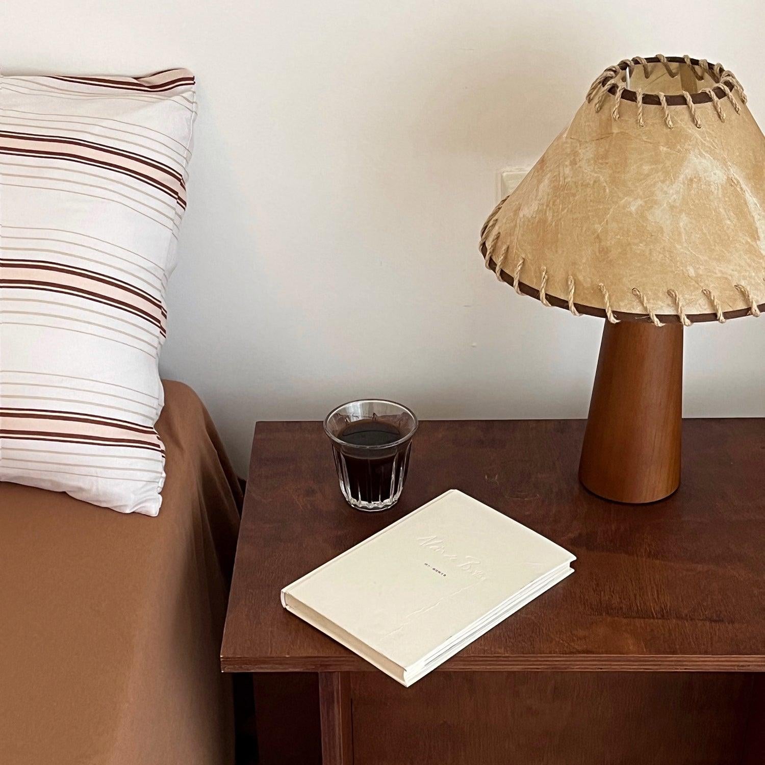 Drift Wood Table Lamp Walnut Beige
