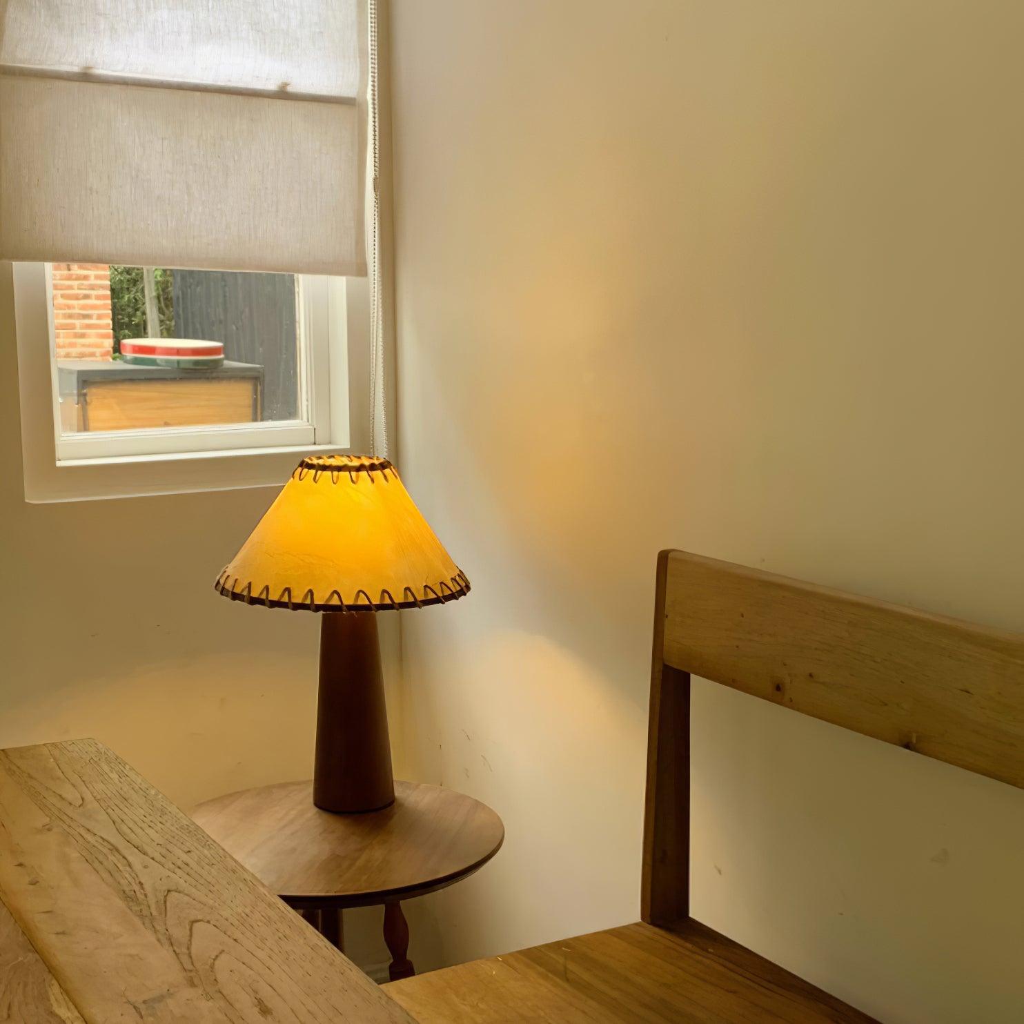 Drift Wood Table Lamp Walnut Beige