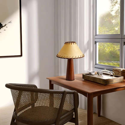 Drift Wood Table Lamp Walnut Beige
