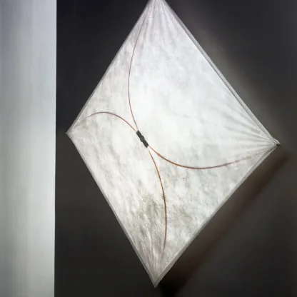 Ozawa Naturel Papier Métal Blanc Applique murale Salle à Manger Chambre