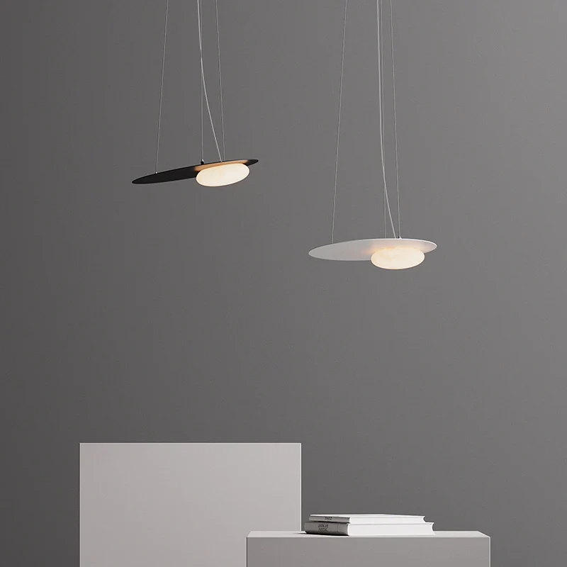 Hailie Modern Round Metal Acrylic Pendant Light Bedroom Dining Room