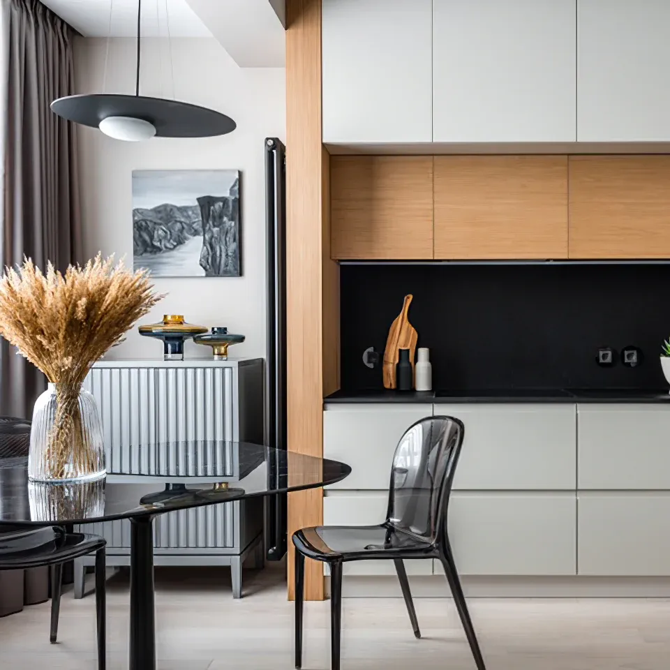 Moderne Rond Métal Acrylique Suspension Chambre Salle à manger | Las Sola