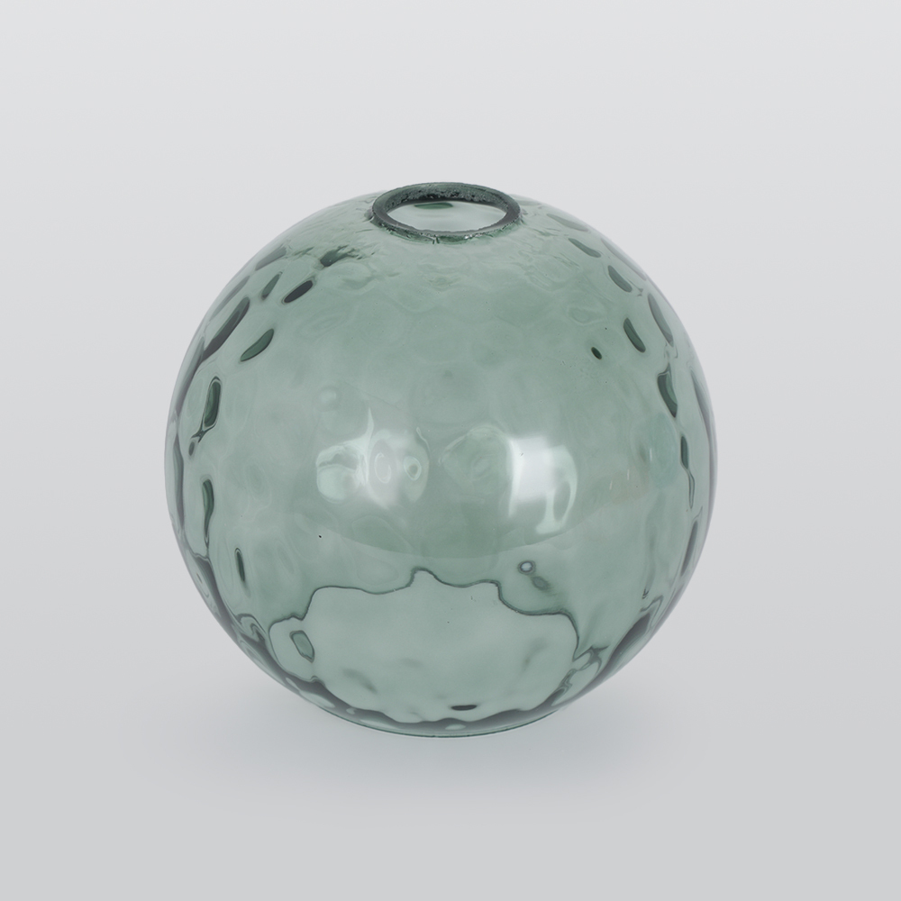 Hailie Suspension Boule Ondulation Nortique Métal/Verre Vert/Gris Salon