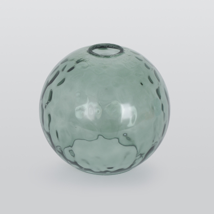 Hailie Suspension Boule Ondulation Nortique Métal/Verre Vert/Gris Salon