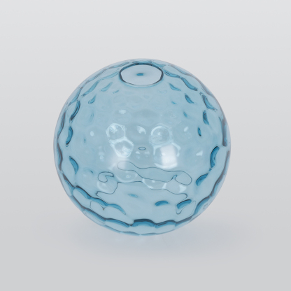 Hailie Suspension Boule Ondulation Nortique Métal/Verre Vert/Gris Salon