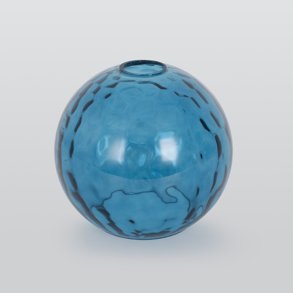 Hailie Suspension Boule Ondulation Nortique Métal/Verre Vert/Gris Salon