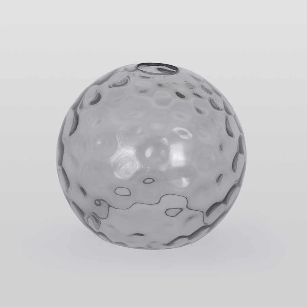 Hailie Suspension Boule Ondulation Nortique Métal/Verre Vert/Gris Salon