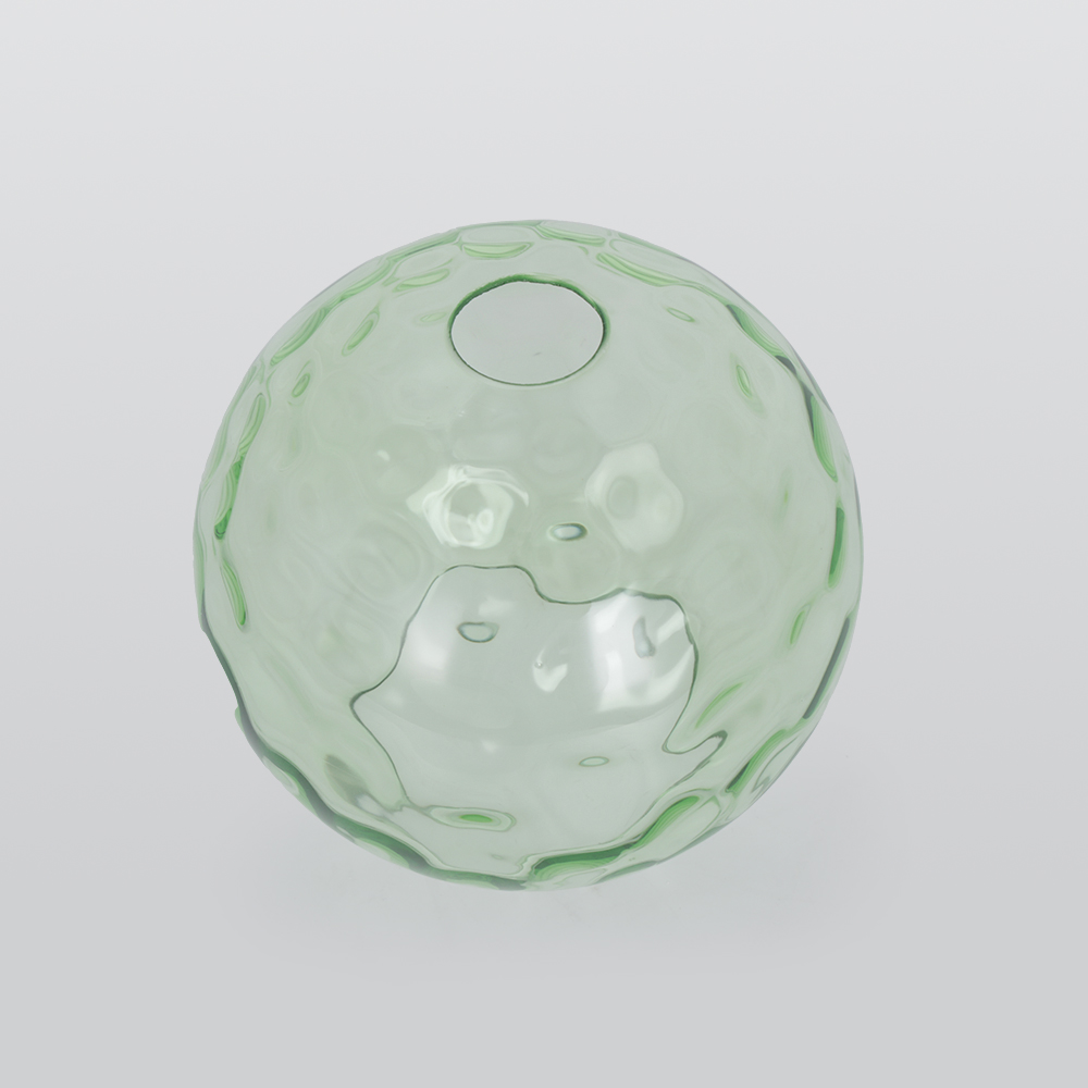 Hailie Suspension Boule Ondulation Nortique Métal/Verre Vert/Gris Salon