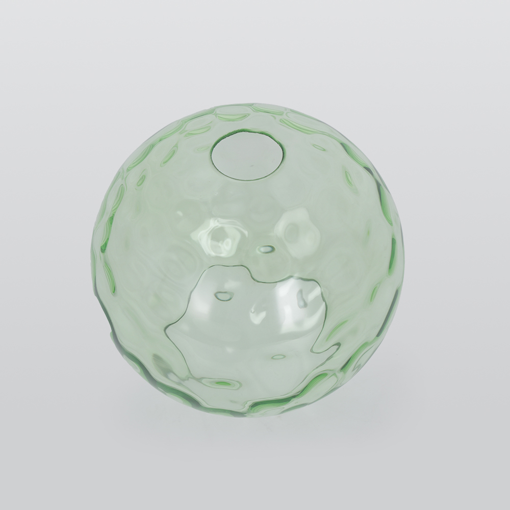 Hailie Suspension Boule Ondulation Nortique Métal/Verre Vert/Gris Salon