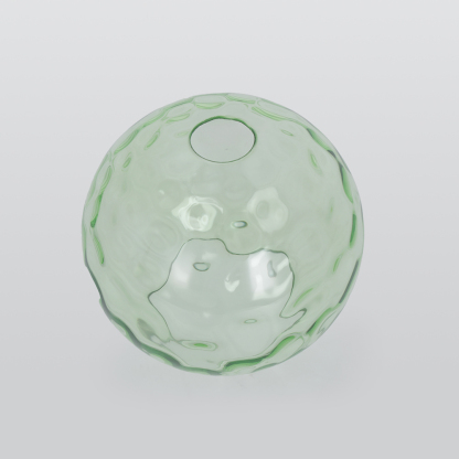 Hailie Suspension Boule Ondulation Nortique Métal/Verre Vert/Gris Salon