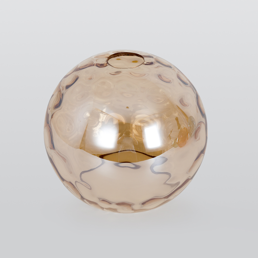 Hailie Suspension Boule Ondulation Nortique Métal/Verre Vert/Gris Salon