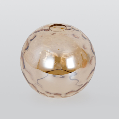 Hailie Suspension Boule Ondulation Nortique Métal/Verre Vert/Gris Salon