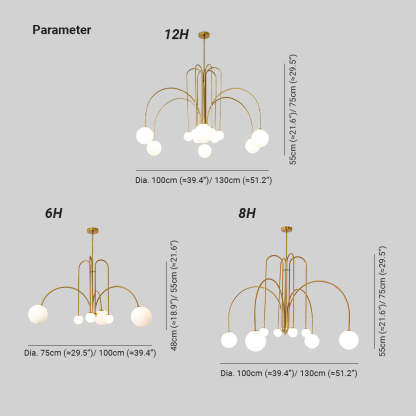 Avi Suspension Multi Simple, Métal/Verre, Noir/Rouge/Or, Chambre à Coucher/Salon