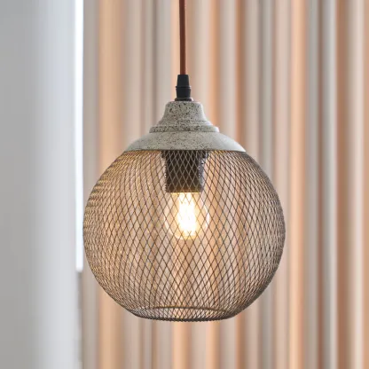 Hailie Moderne Métal Rouille Couleur Suspension Salle à Manger Chambre