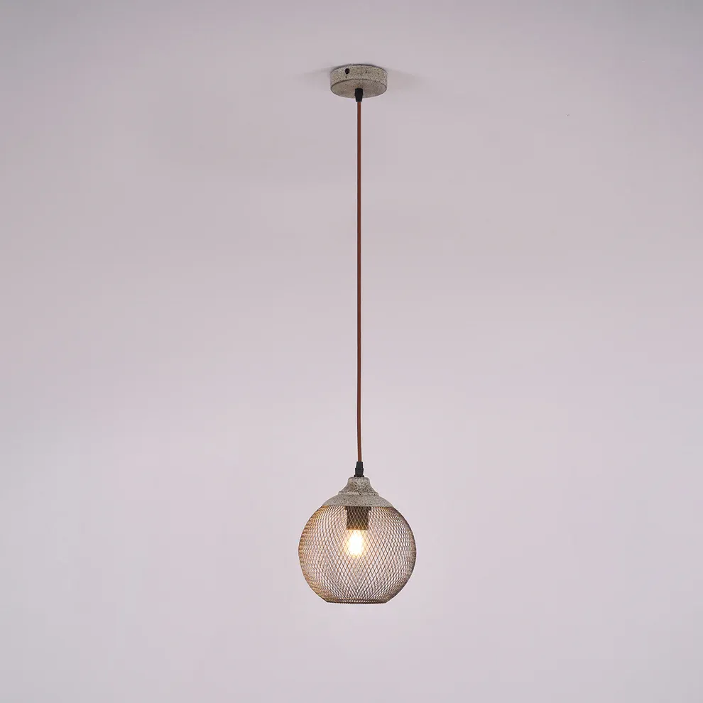 Hailie Moderne Métal Rouille Couleur Suspension Salle à Manger Chambre