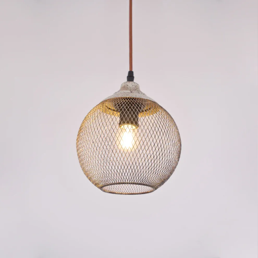Hailie Moderne Métal Rouille Couleur Suspension Salle à Manger Chambre