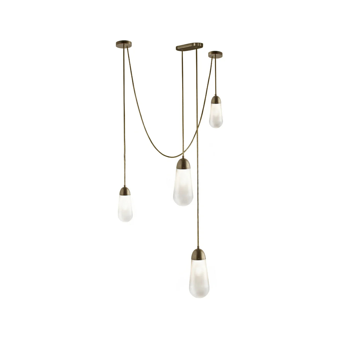 Verona Brass Frosted Glass Pendant Lamp