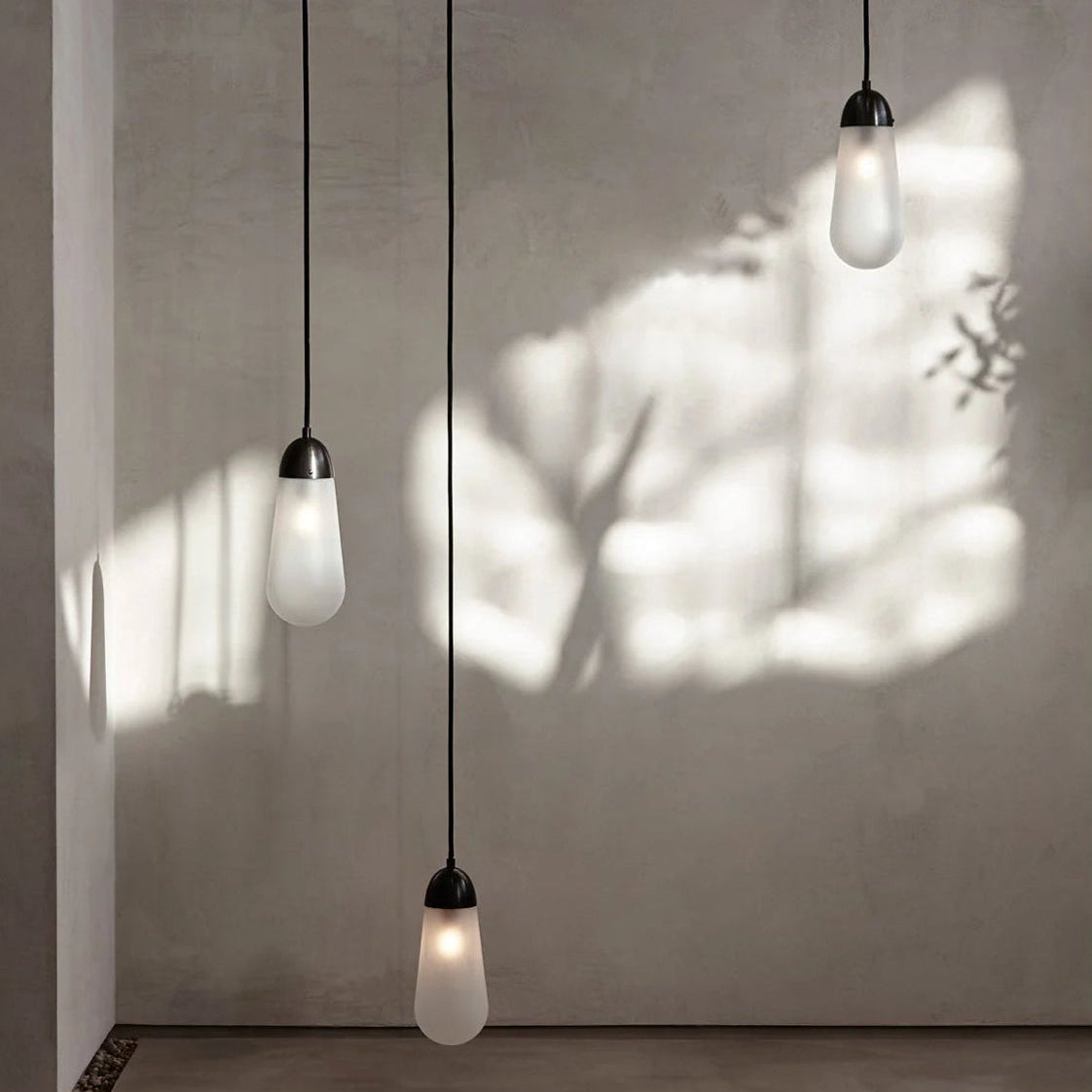 Verona Brass Frosted Glass Pendant Lamp