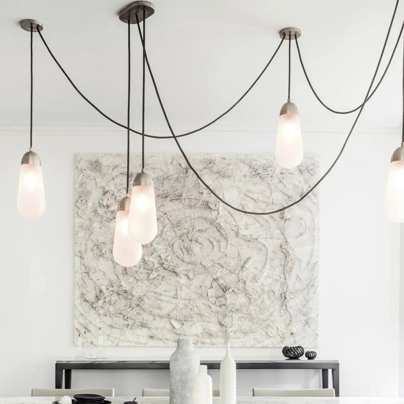 Verona Brass Frosted Glass Pendant Lamp
