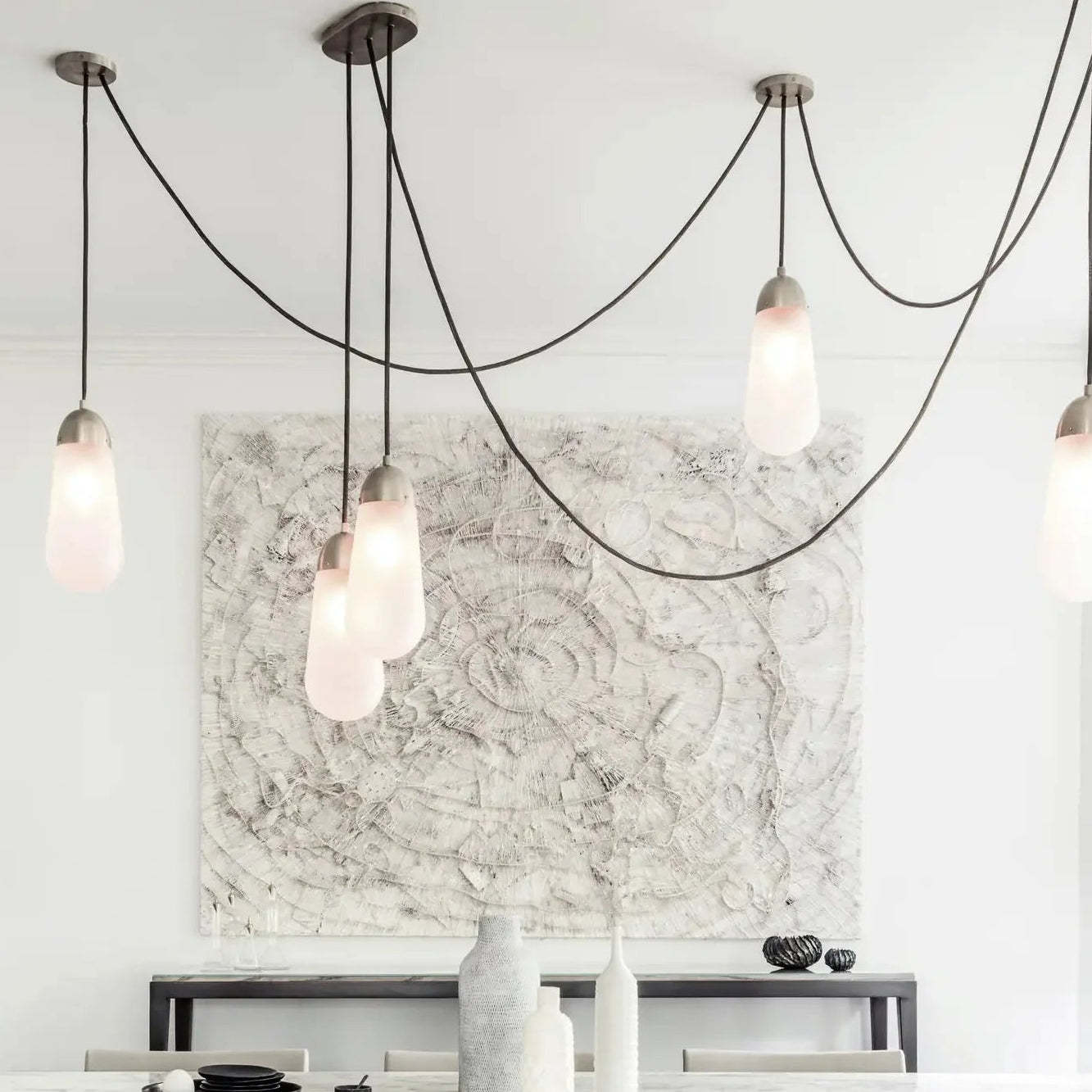 Verona Brass Frosted Glass Pendant Lamp