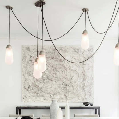 Verona Brass Frosted Glass Pendant Lamp