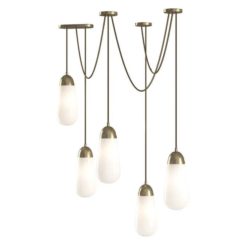 Verona Brass Frosted Glass Pendant Lamp
