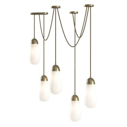 Verona Brass Frosted Glass Pendant Lamp