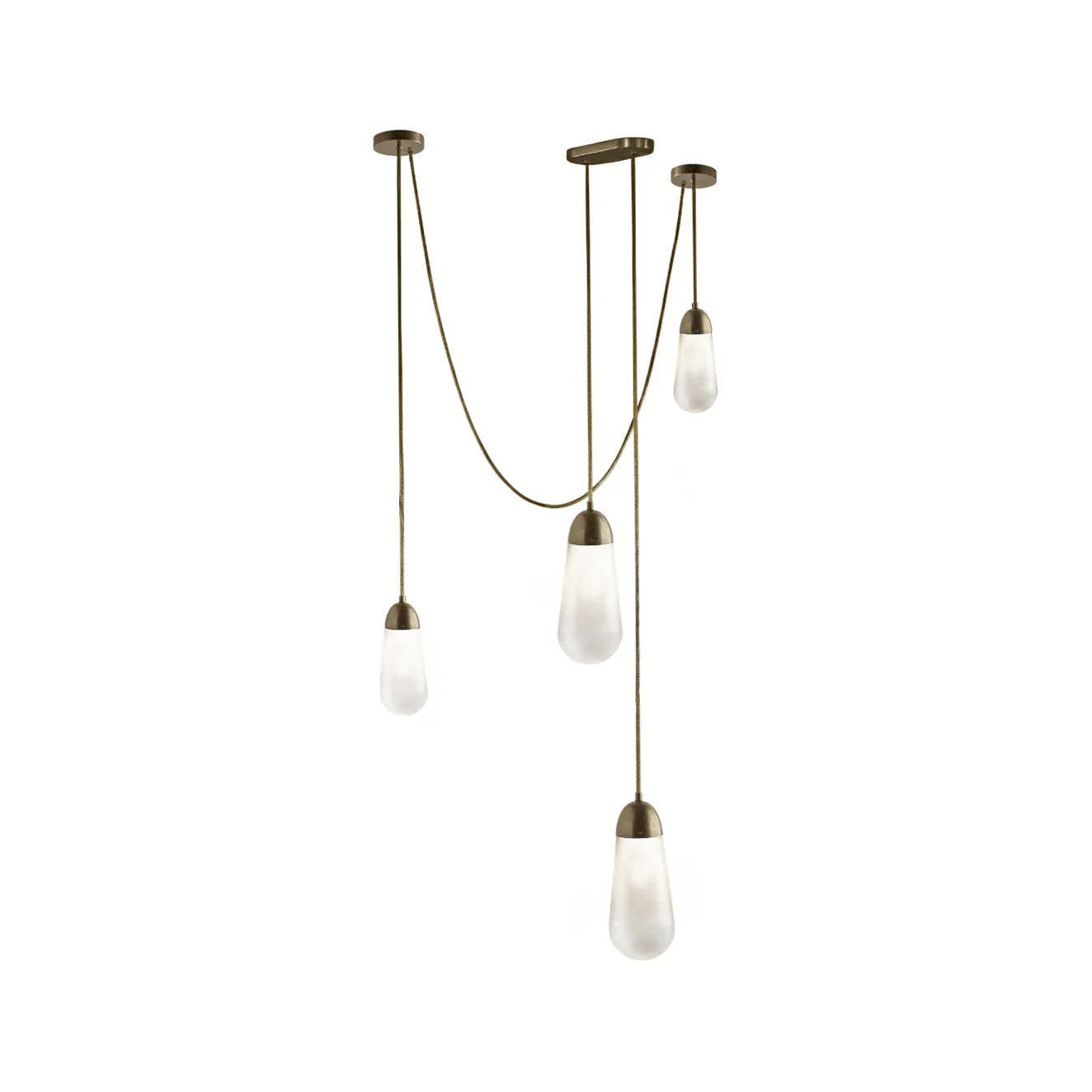 Verona Brass Frosted Glass Pendant Lamp