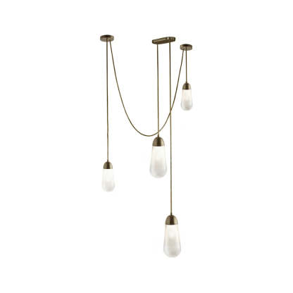 Verona Brass Frosted Glass Pendant Lamp